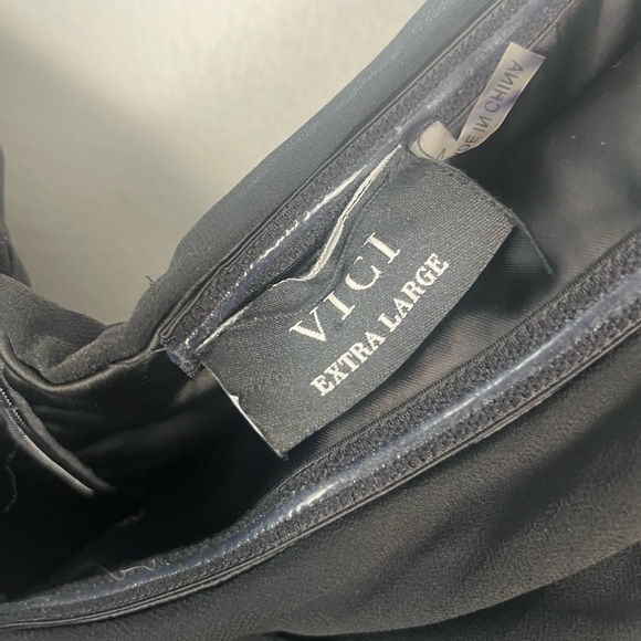 Vici black off shoulder satin mini dress size extra large - Picture 4 of 8